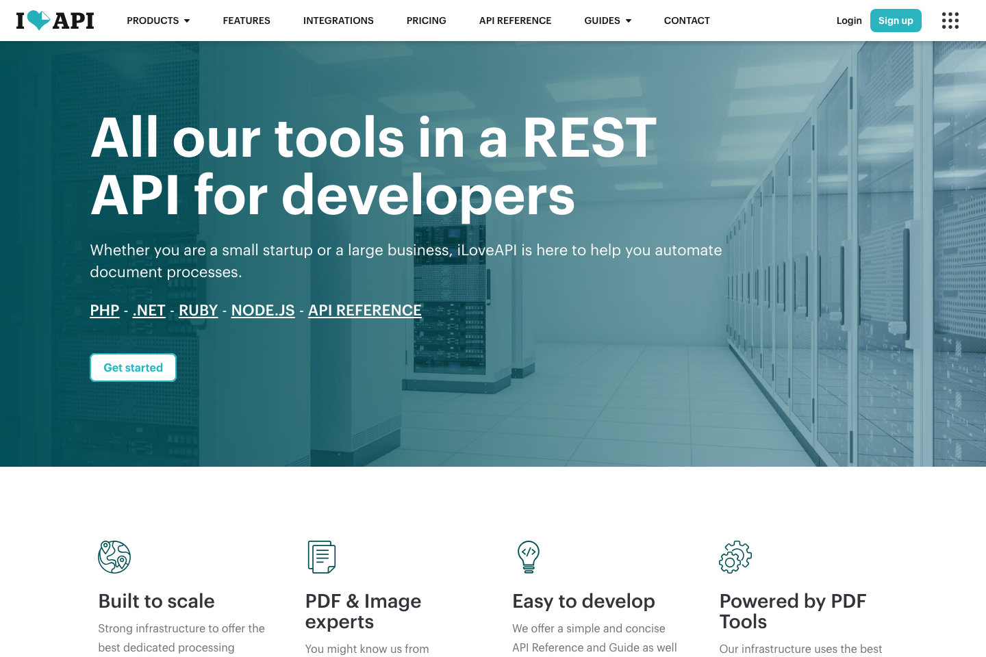 iLovePDF documentation page