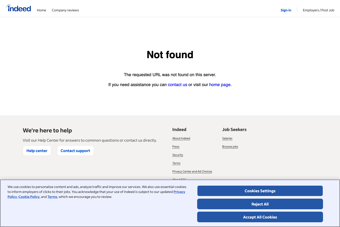 Indeed documentation page