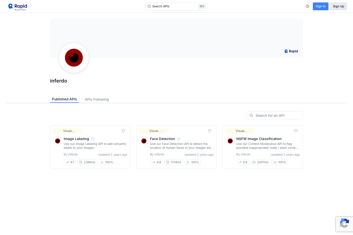 Inferdo documentation page