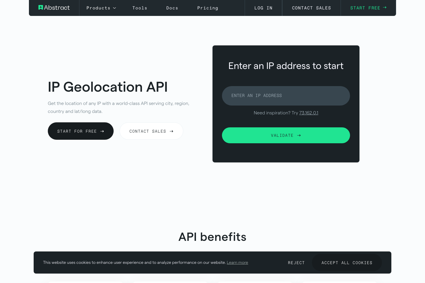 IP Geolocation documentation page