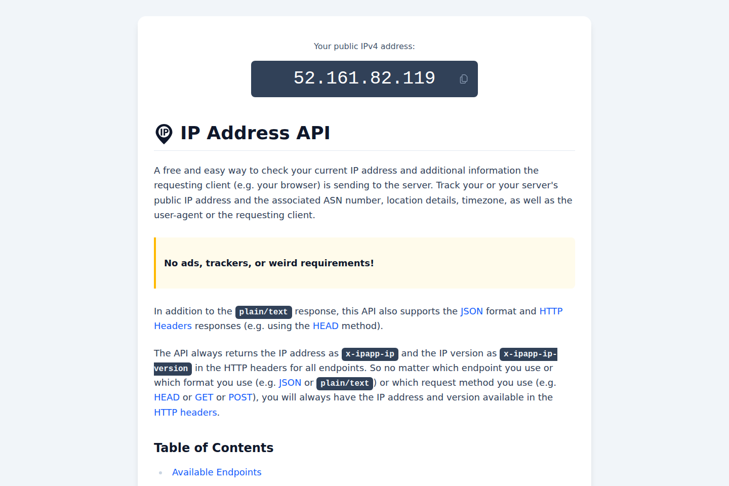 ip.app documentation page