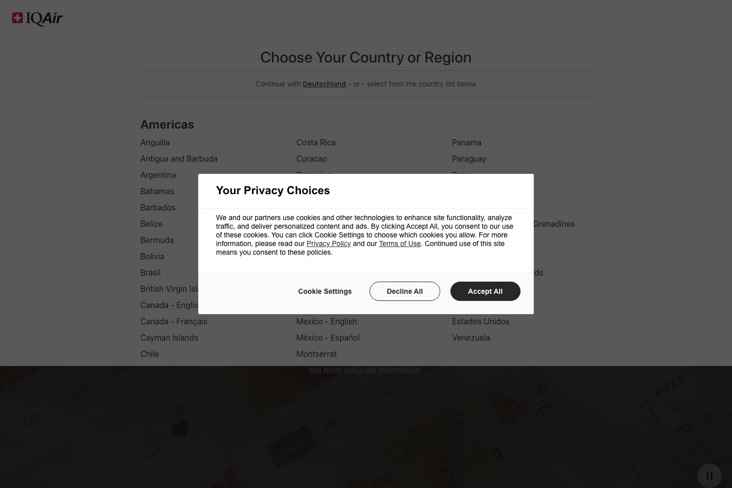 IQAir documentation page