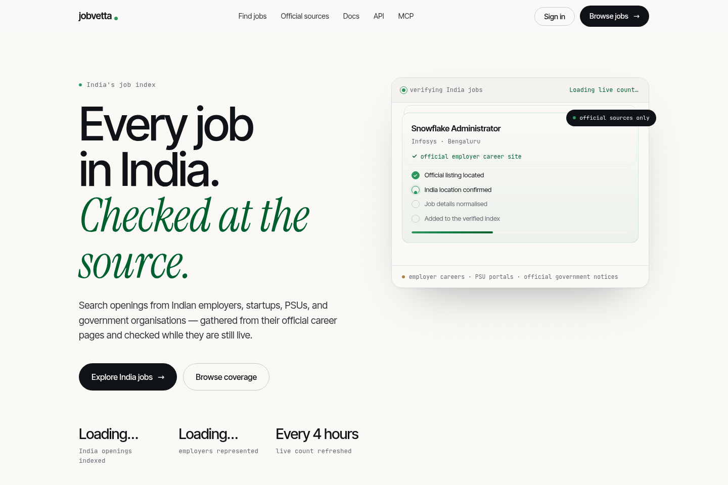 Jobvetta documentation page