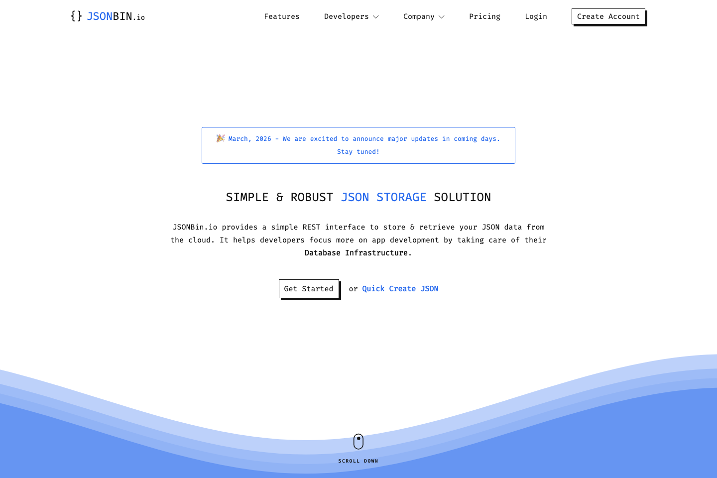 JSONbin.io documentation page