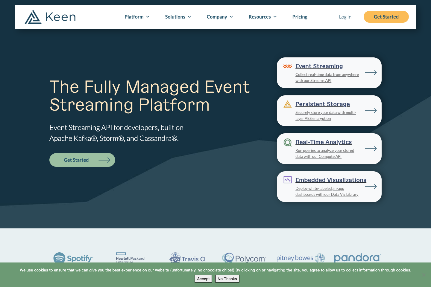 Keen IO documentation page