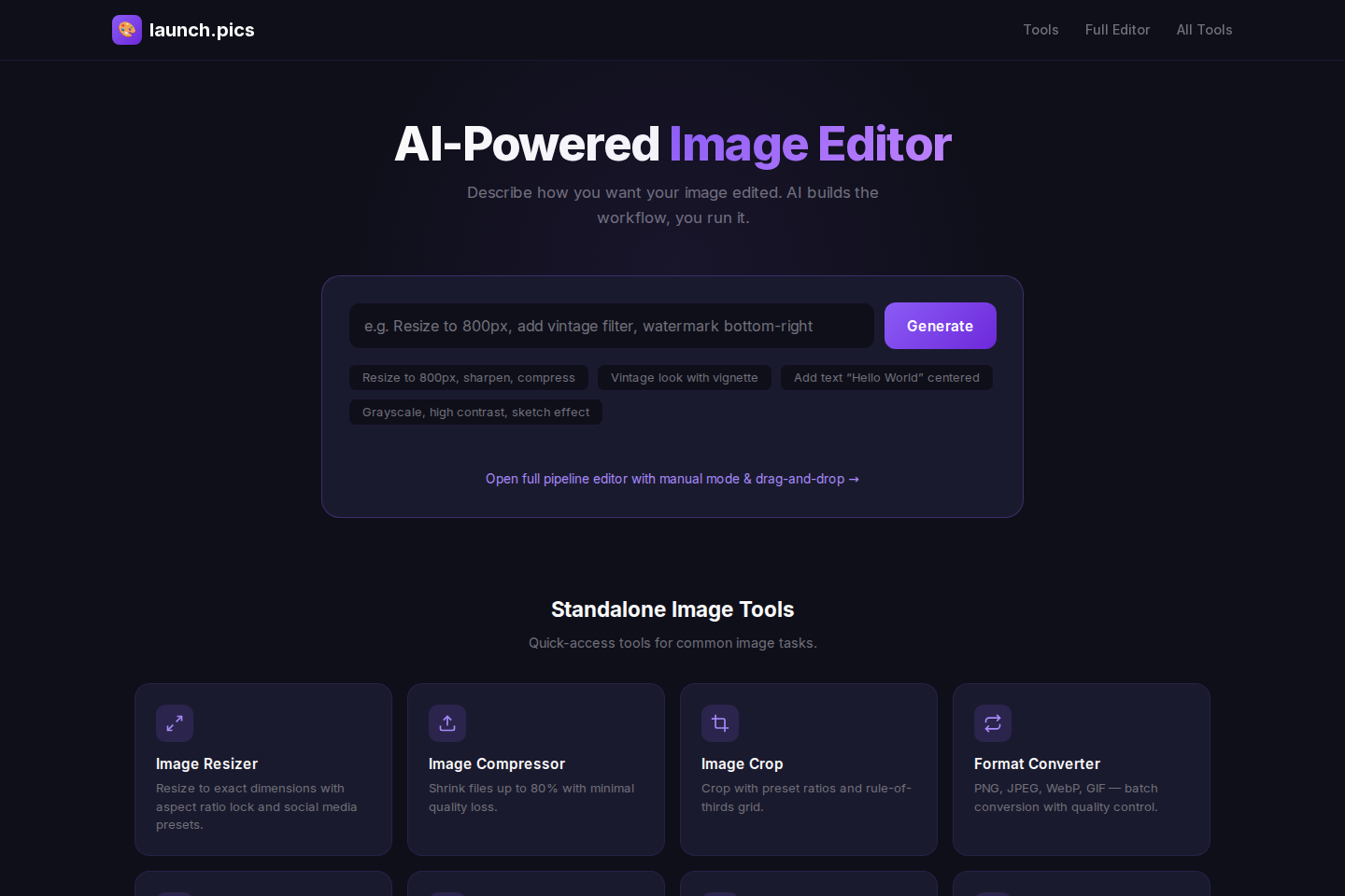 launch.pics documentation page