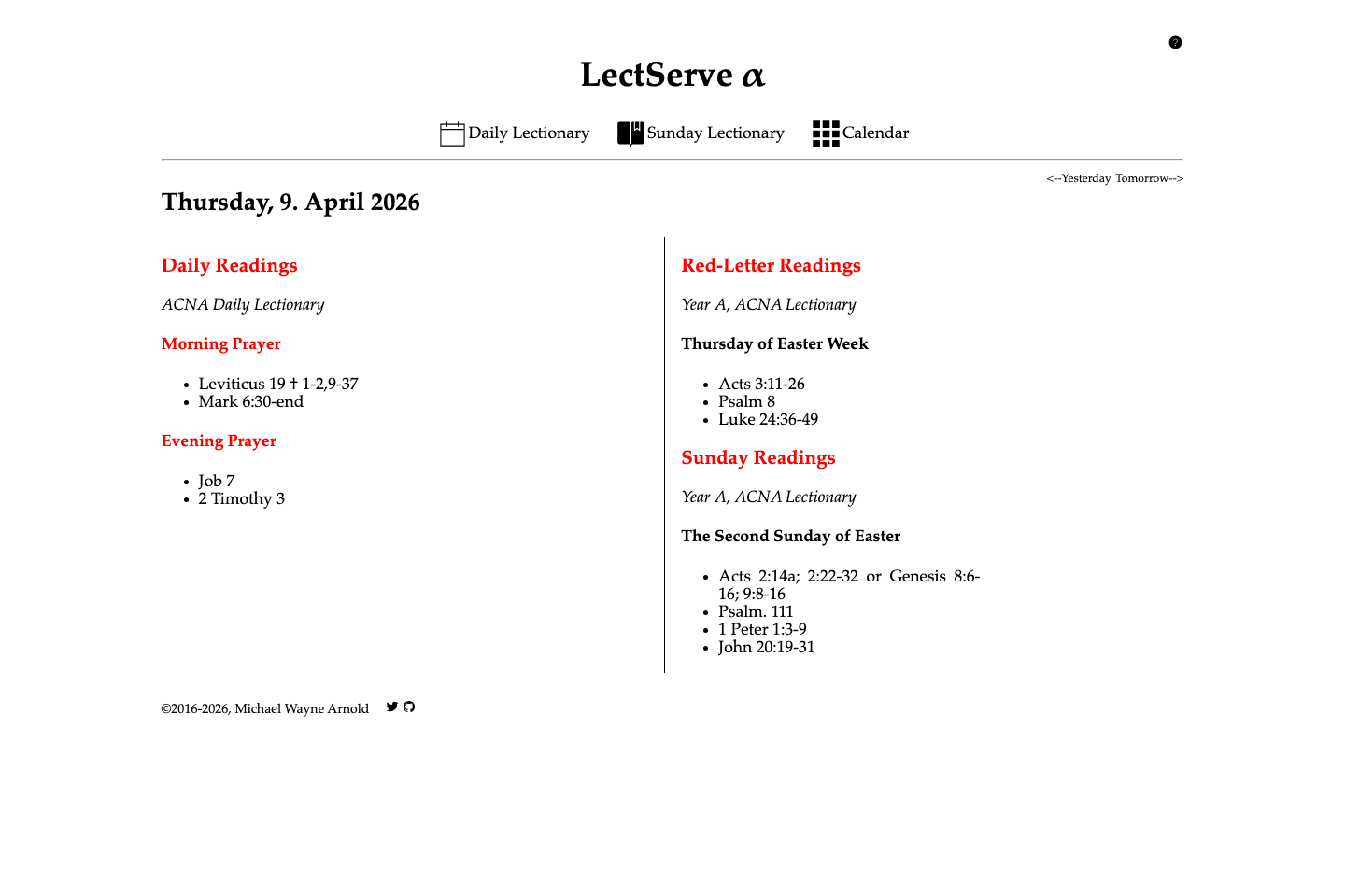 LectServe documentation page
