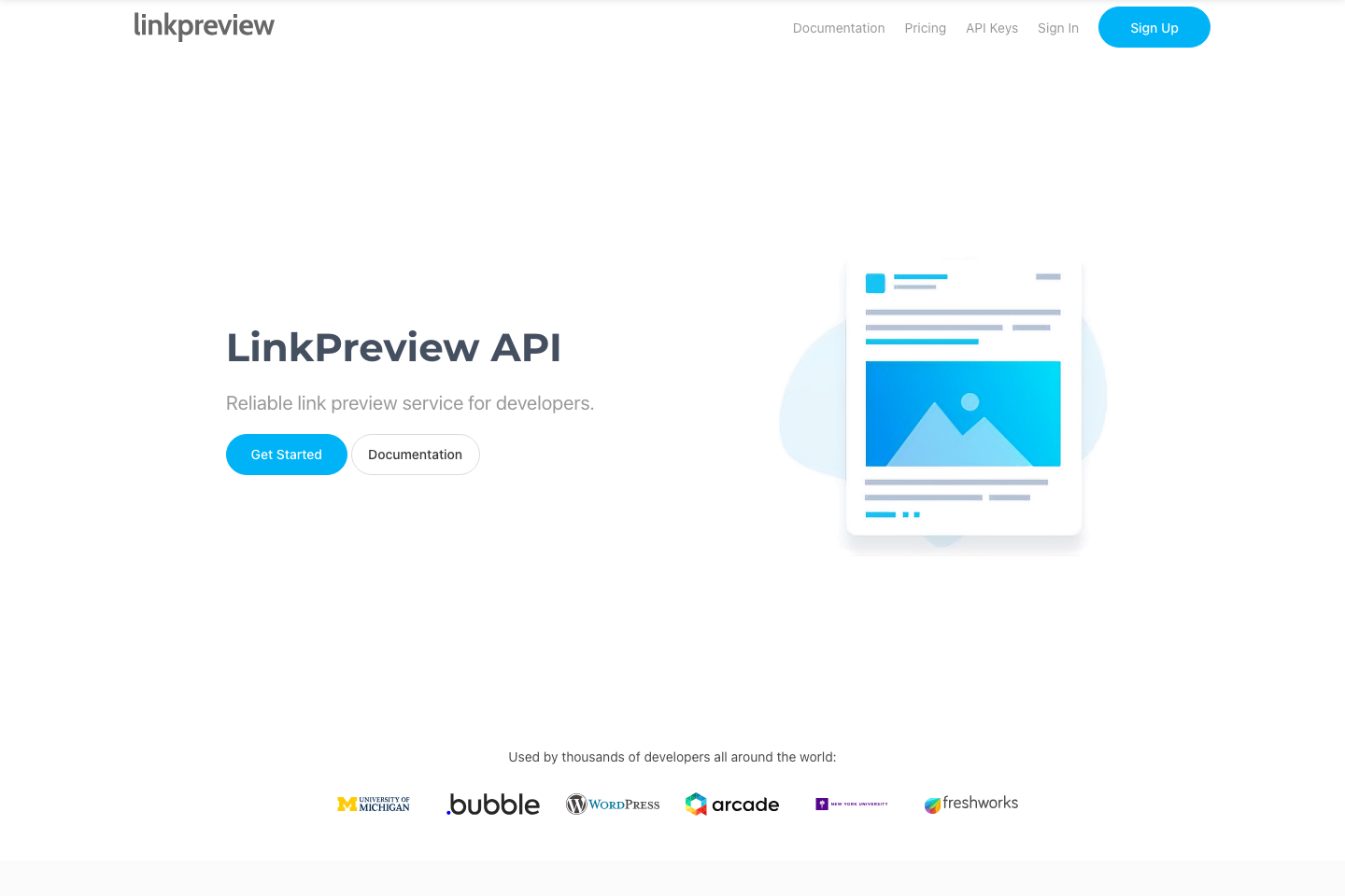 LinkPreview documentation page