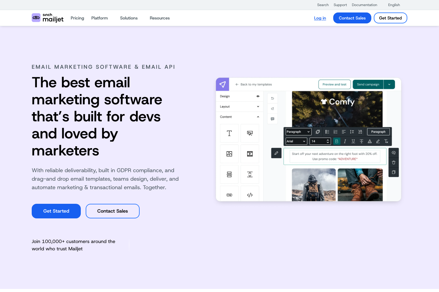 Mailjet documentation page