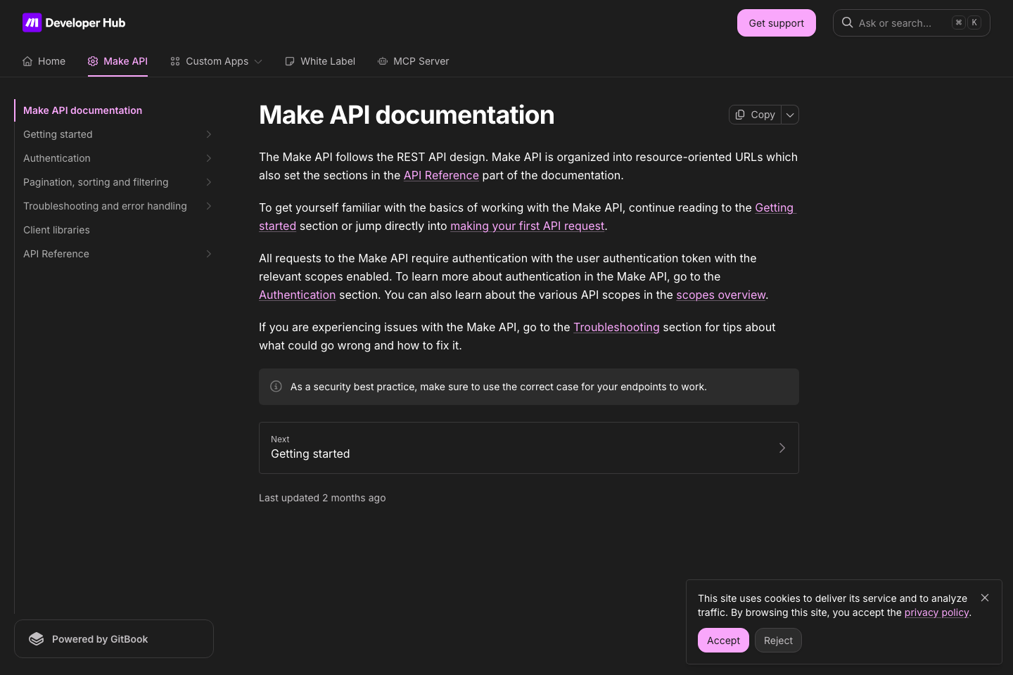 Make (Integromat) documentation page