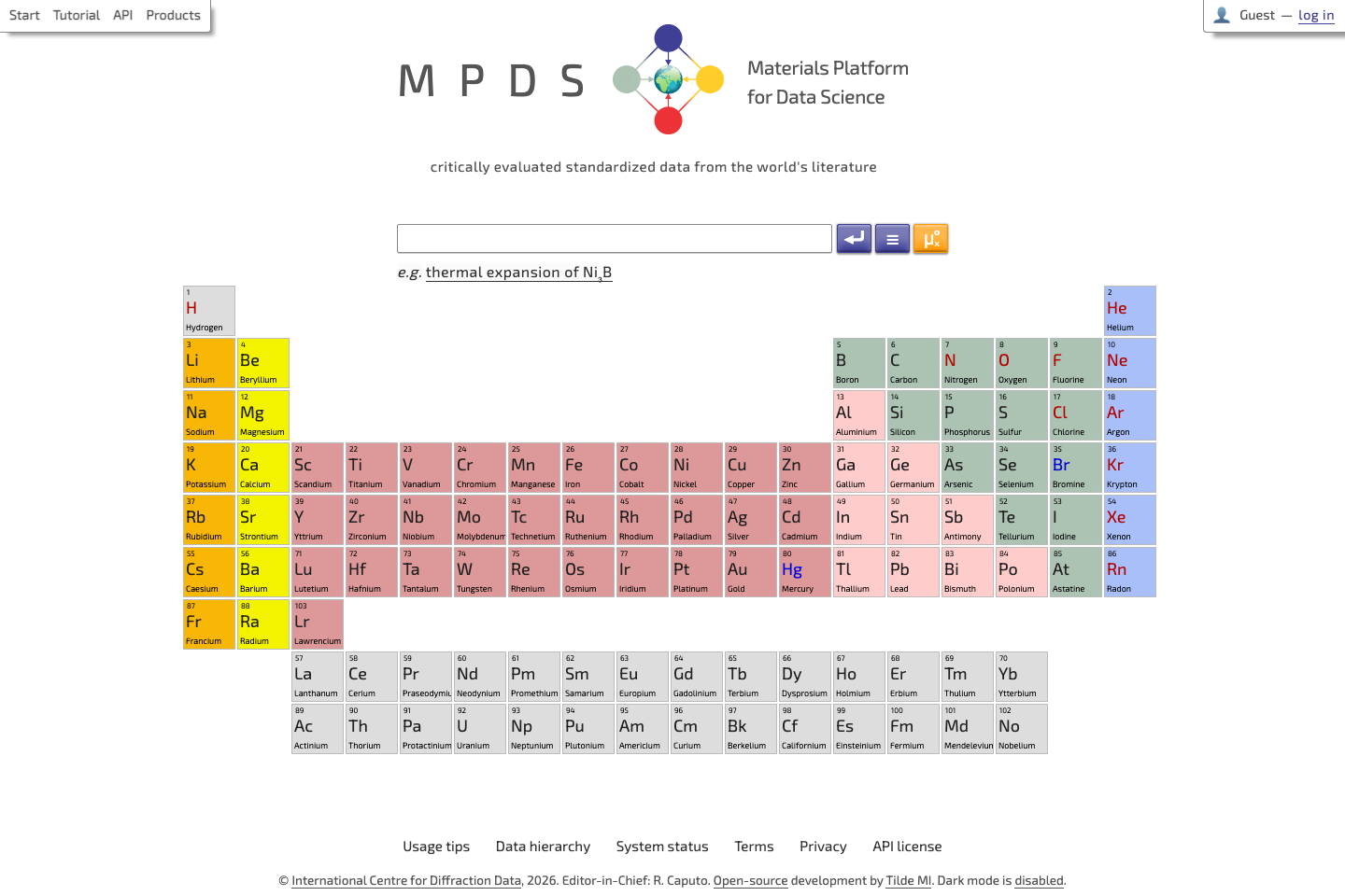 Materials Platform for Data Science documentation page