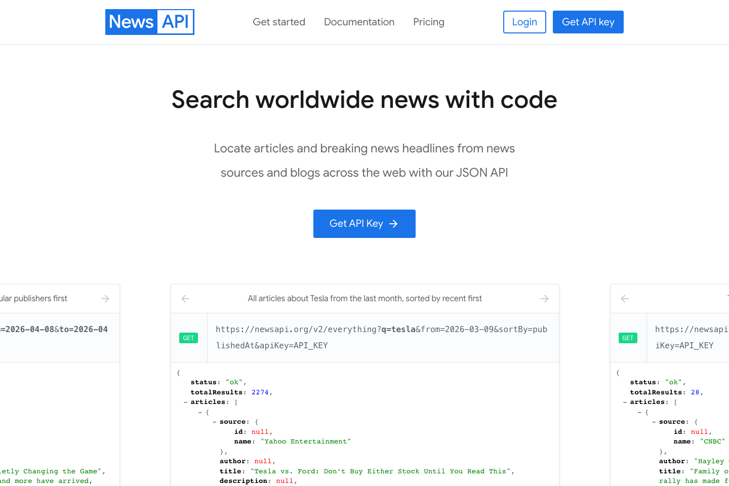 News documentation page