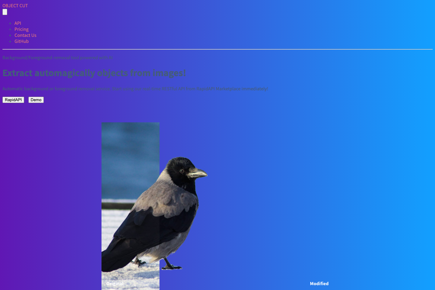 ObjectCut documentation page