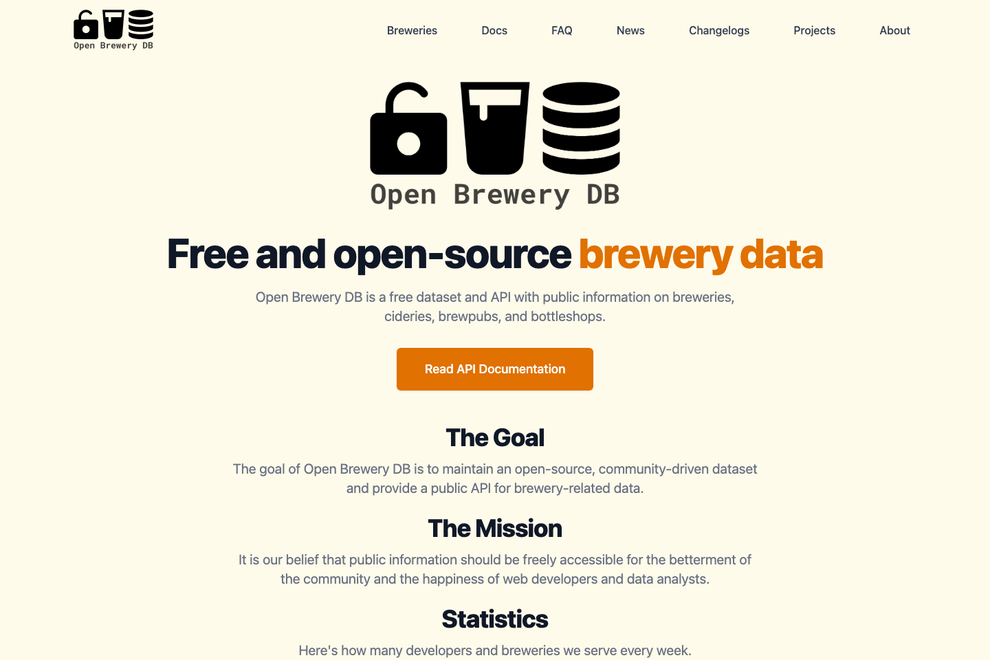 Open Brewery DB documentation page