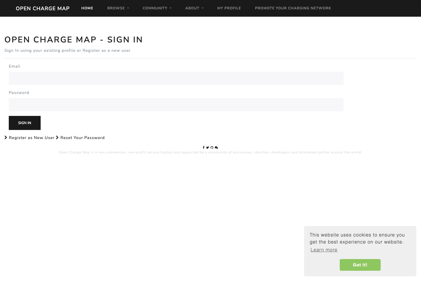Open Charge Map documentation page