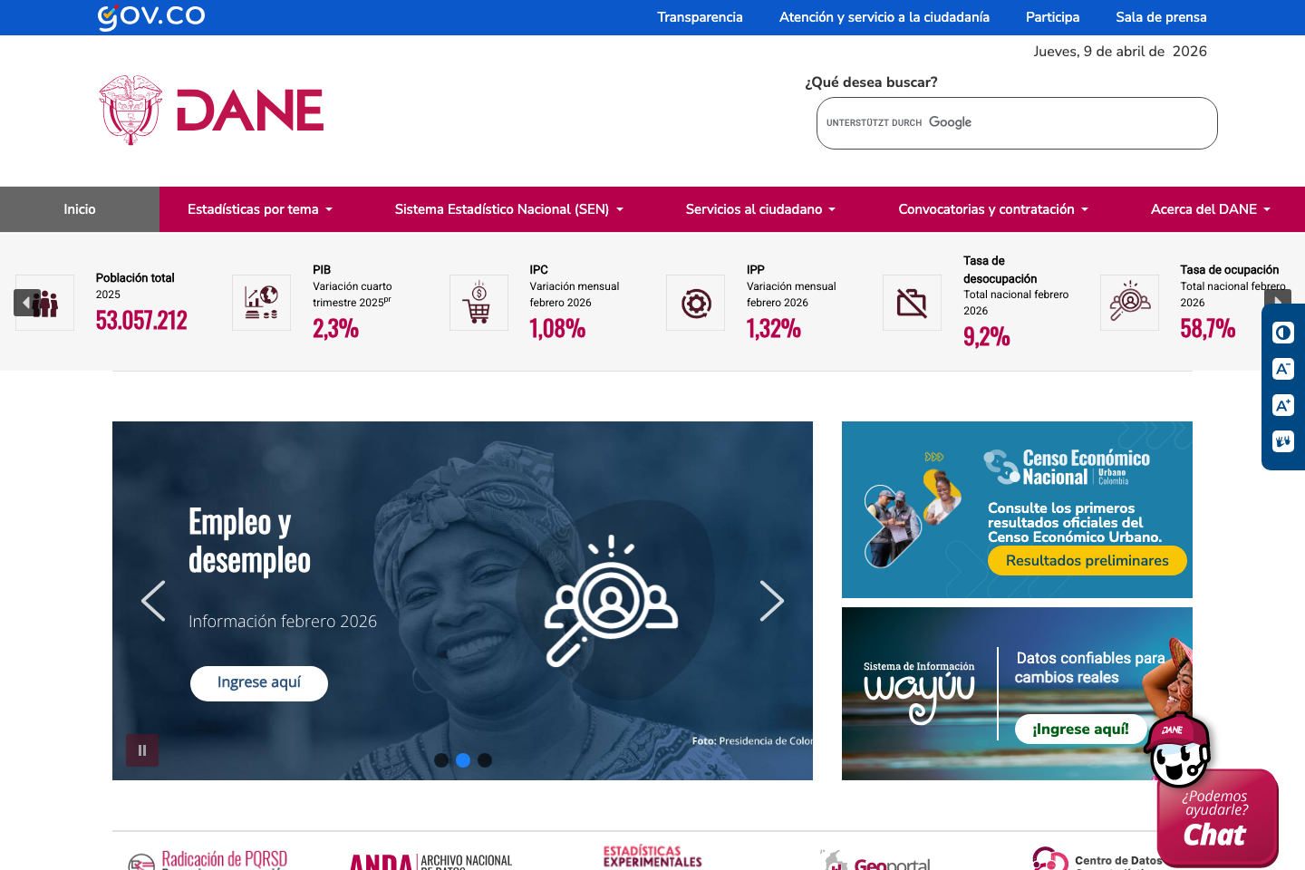 Open Government, Colombia documentation page