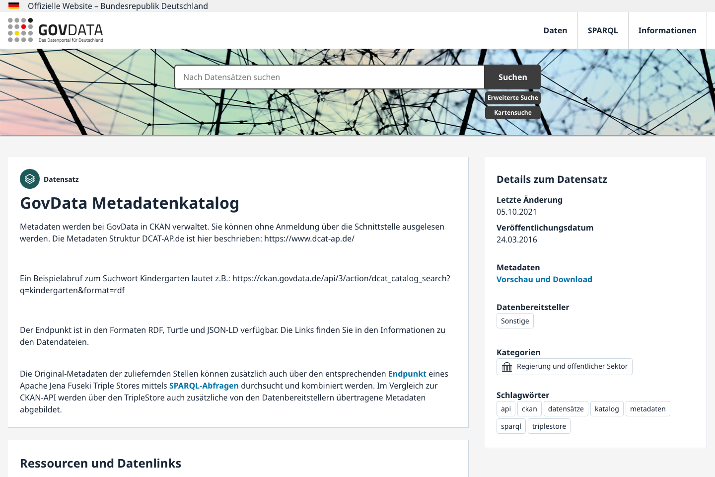 Open Government, Germany documentation page