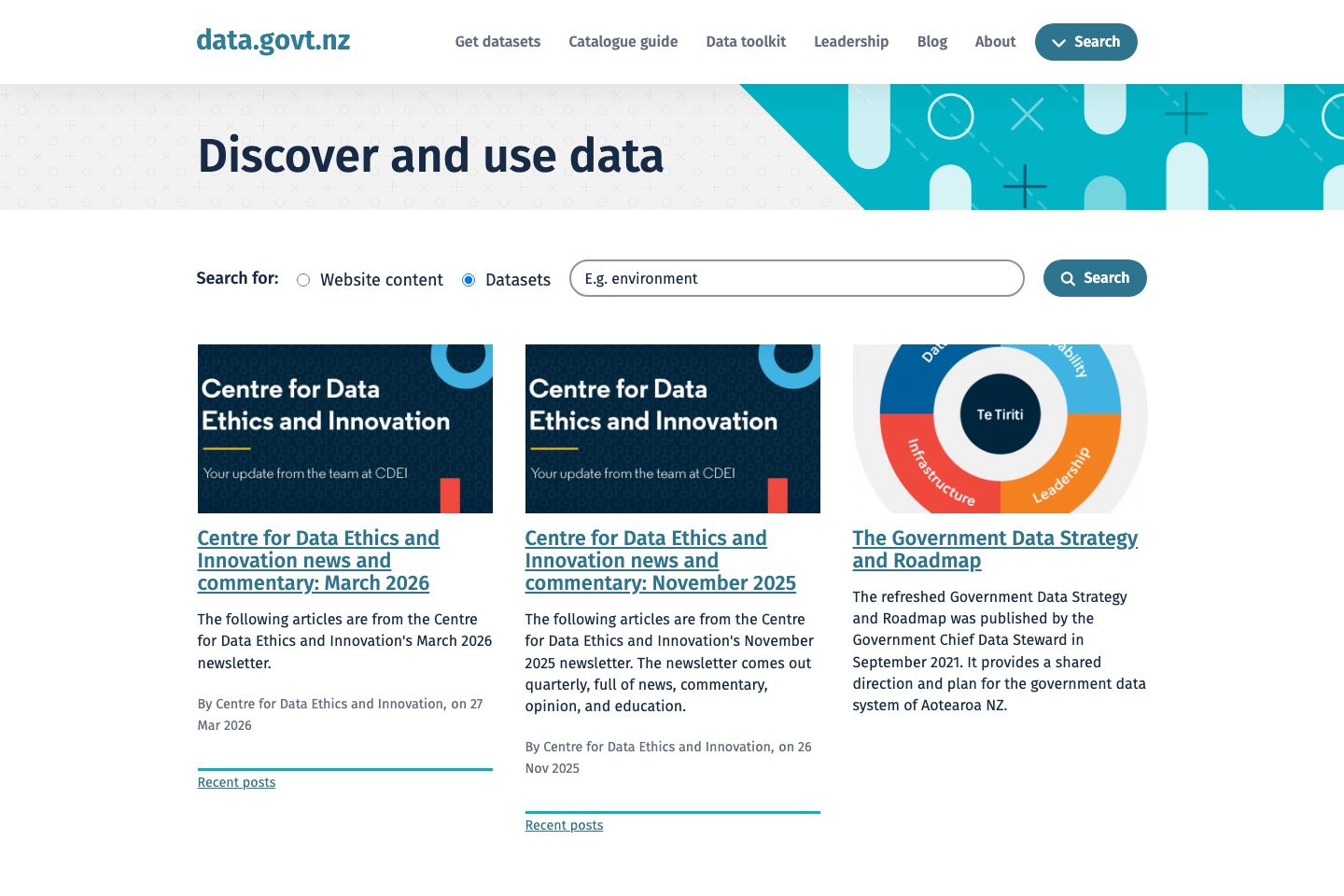 Open Government, New Zealand documentation page