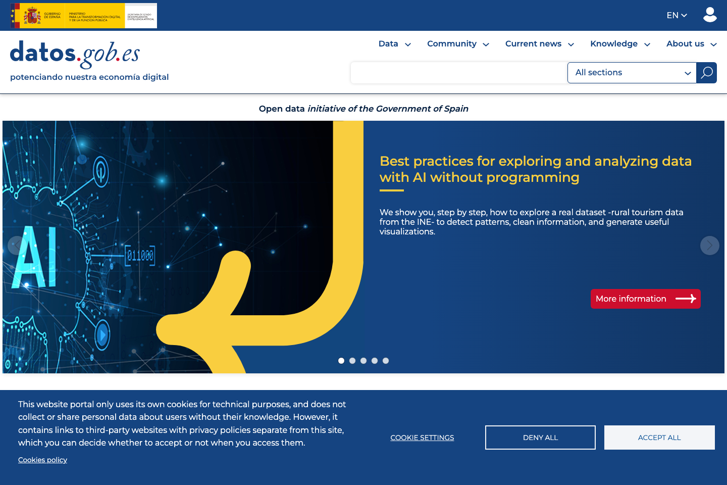 Open Government, Spain documentation page