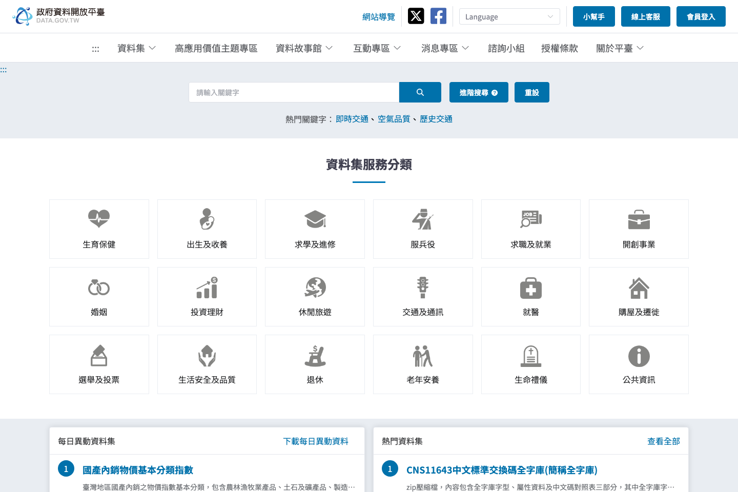 Open Government, Taiwan documentation page