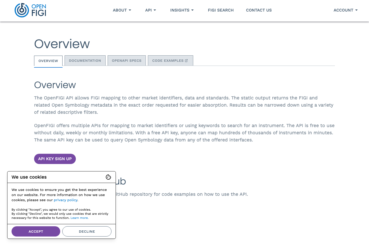 OpenFIGI documentation page