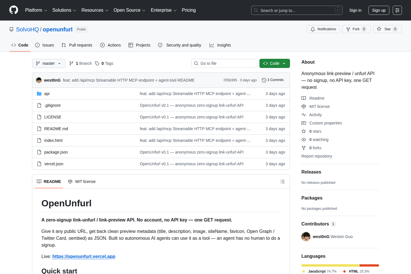 OpenUnfurl documentation page