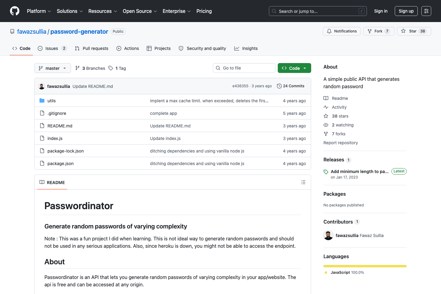 Passwordinator documentation page