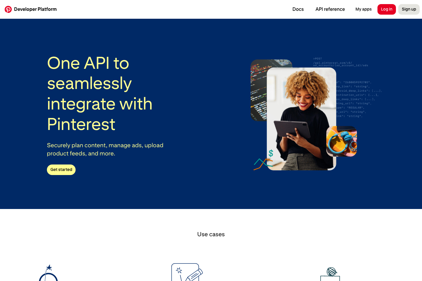 Pinterest documentation page