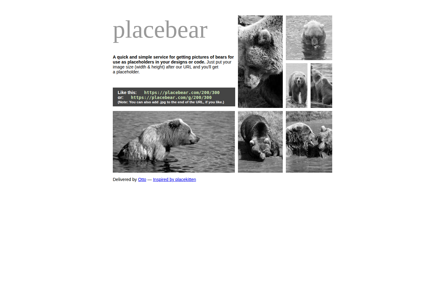PlaceBear documentation page