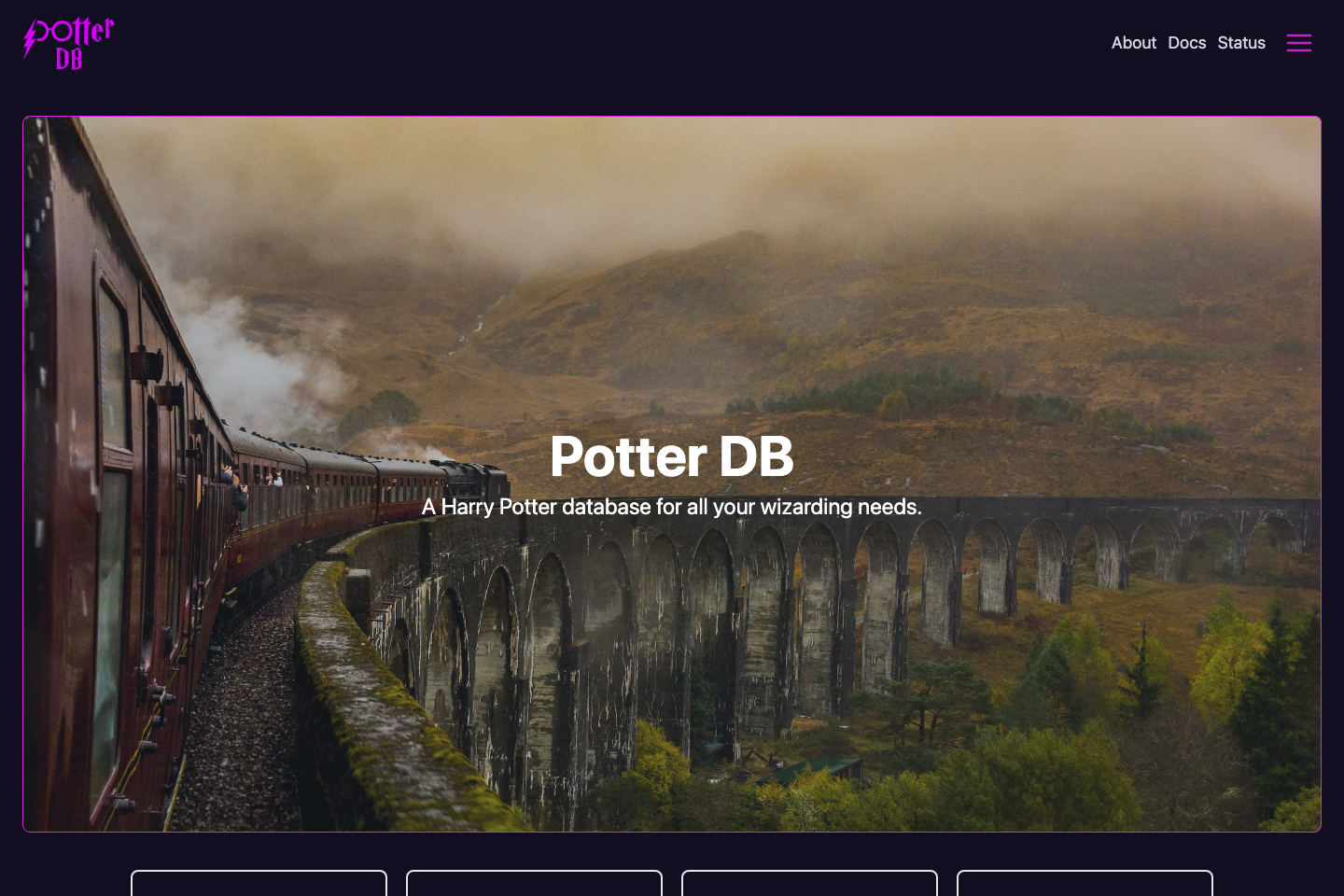 Potter DB documentation page