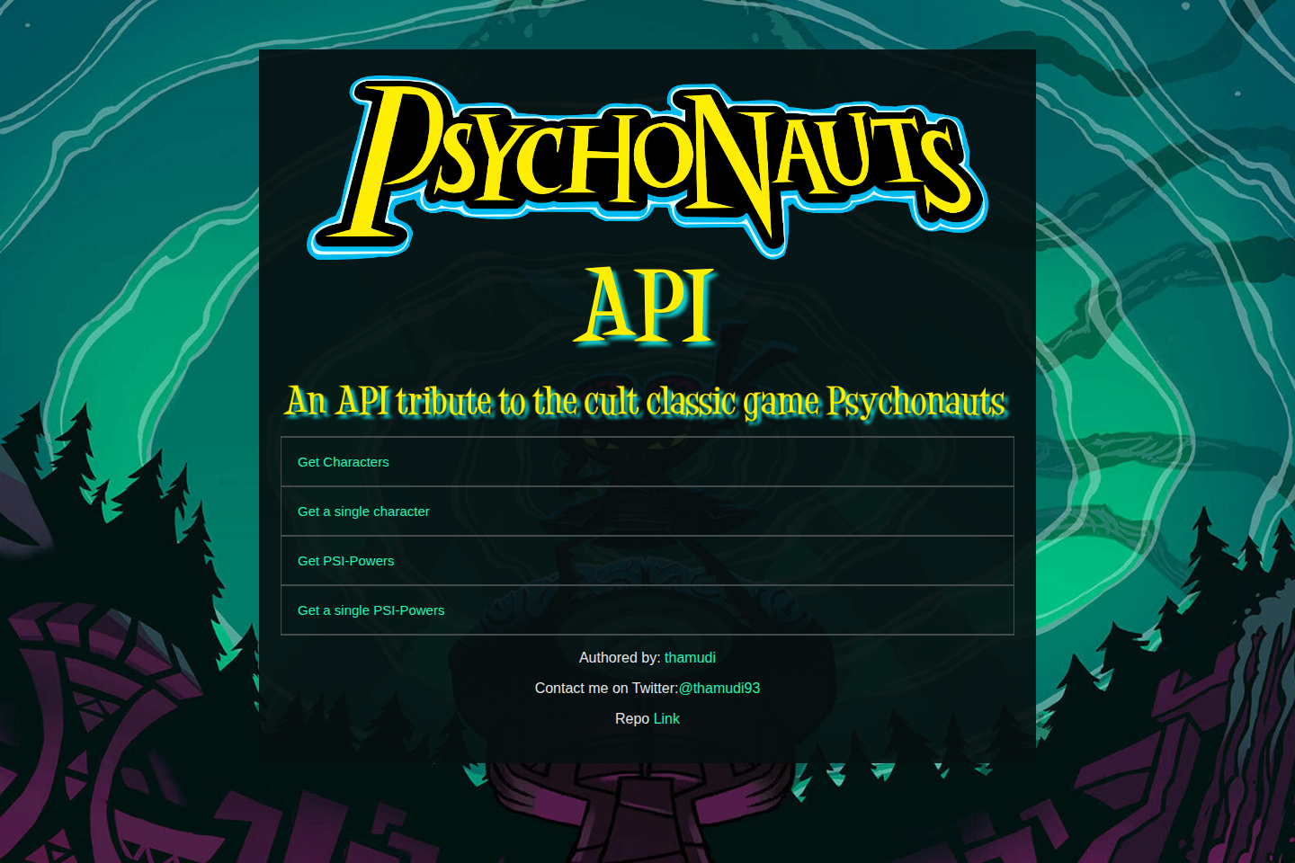 Psychonauts documentation page