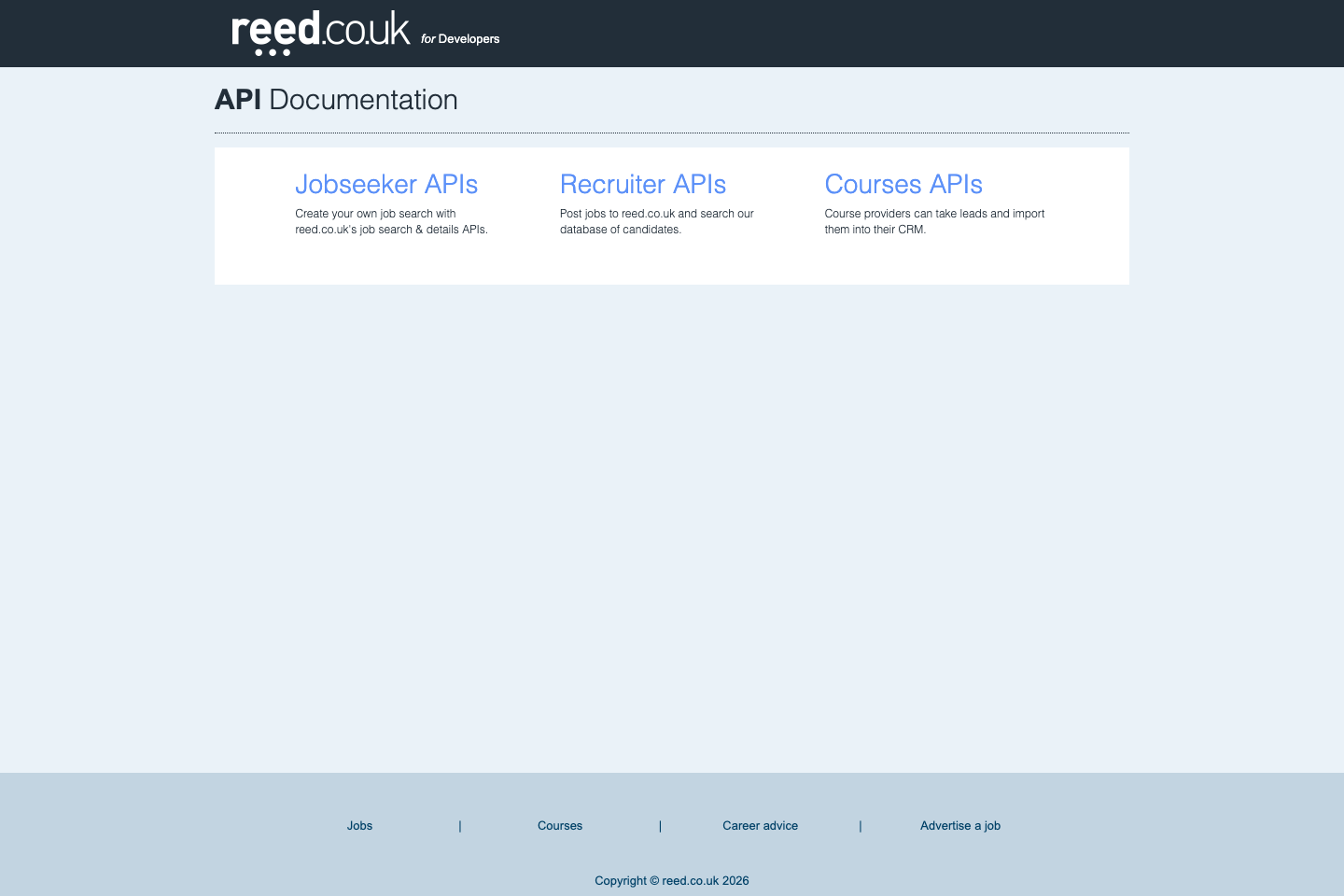 Reed documentation page