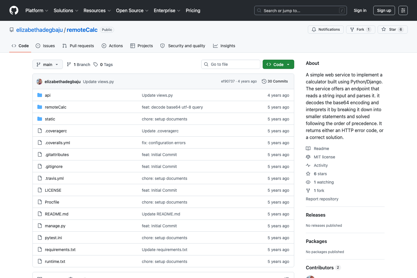 Remote Calc documentation page