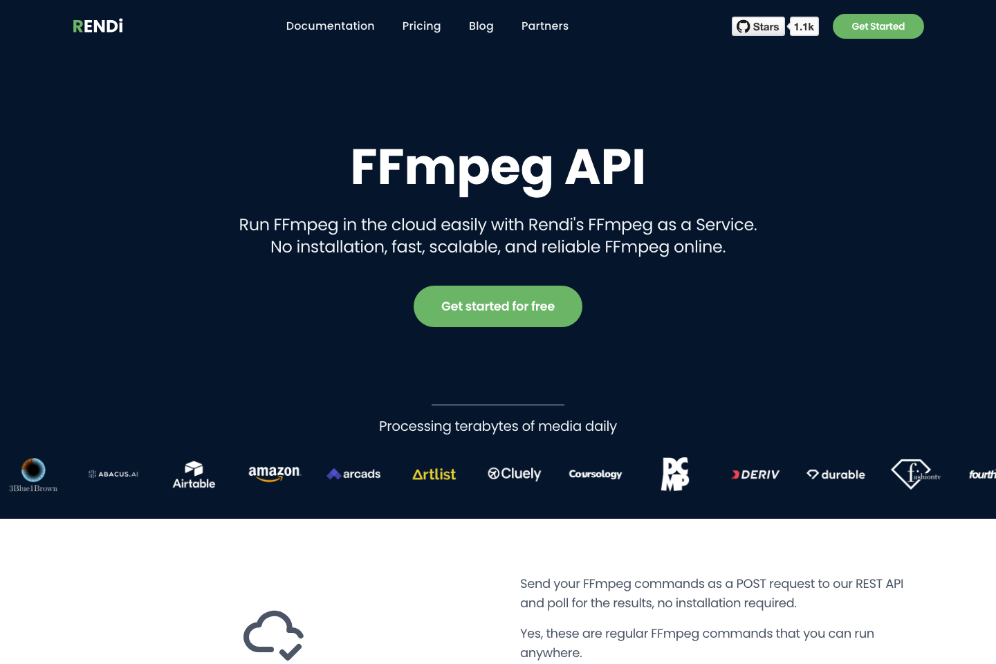 Rendi documentation page