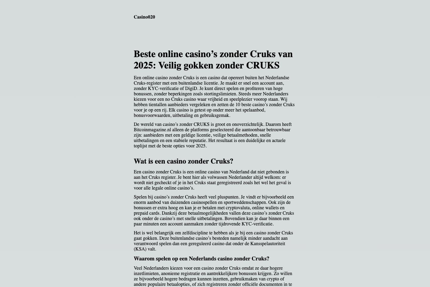 RSS feed to JSON documentation page