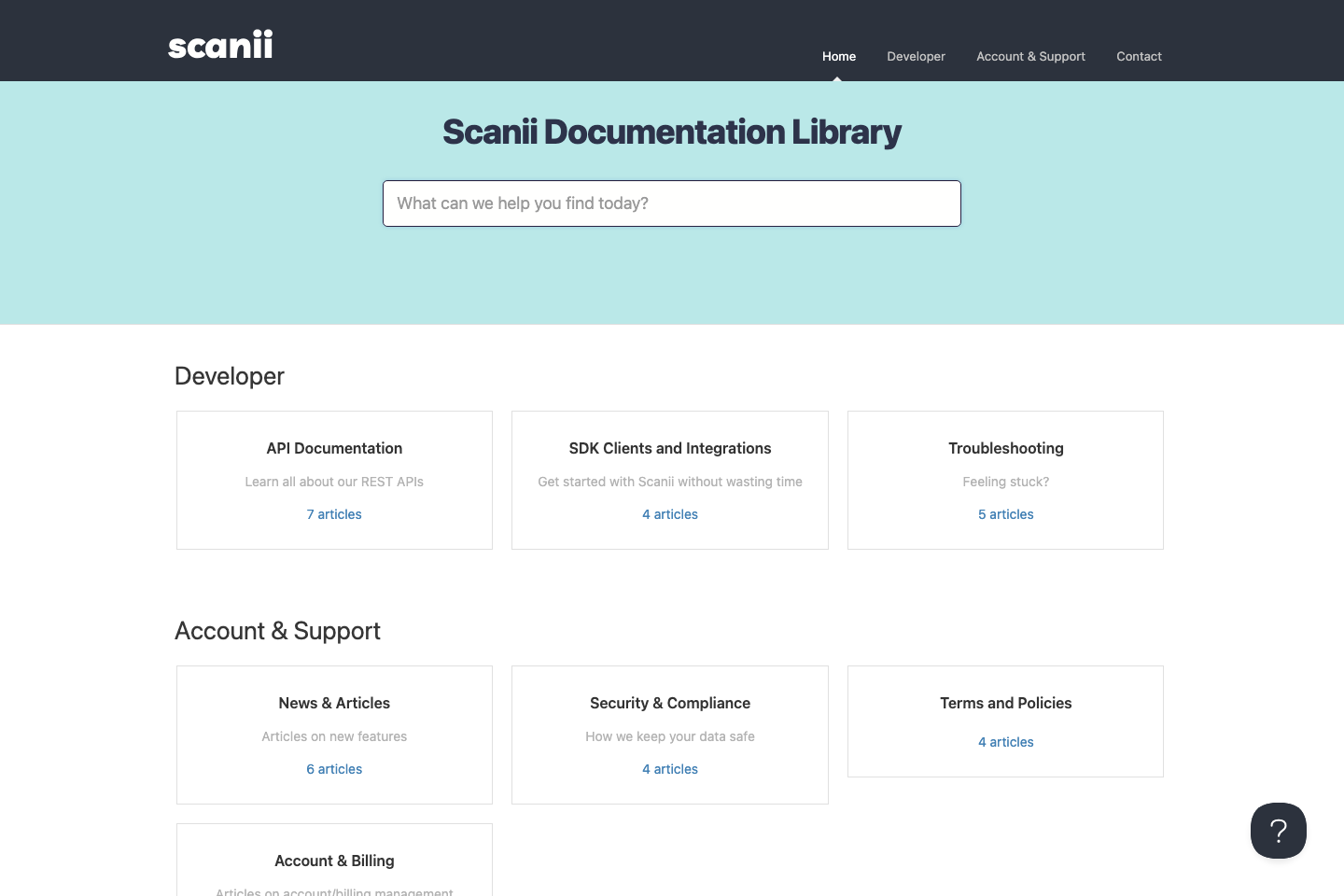 Scanii documentation page