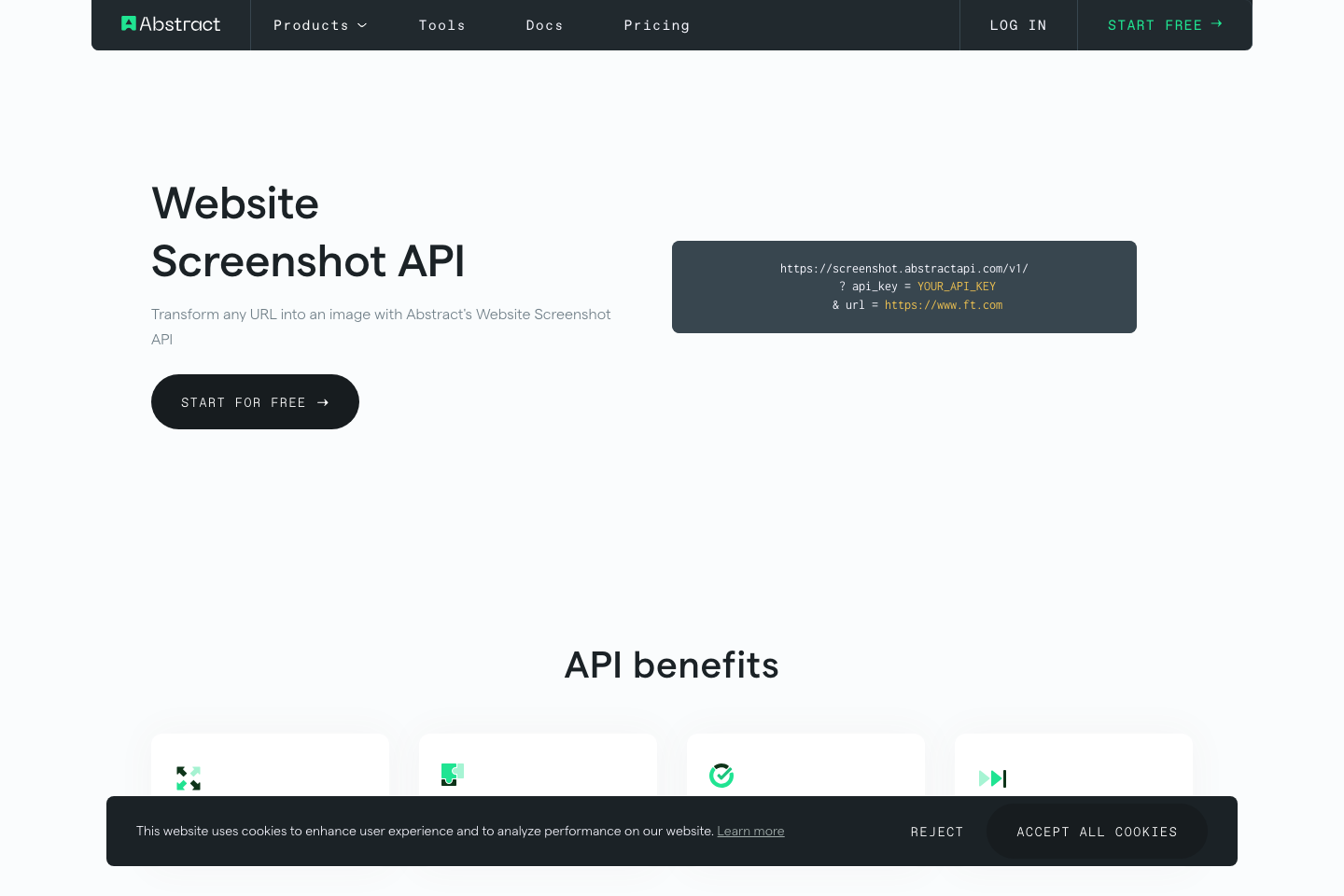 Screenshot documentation page