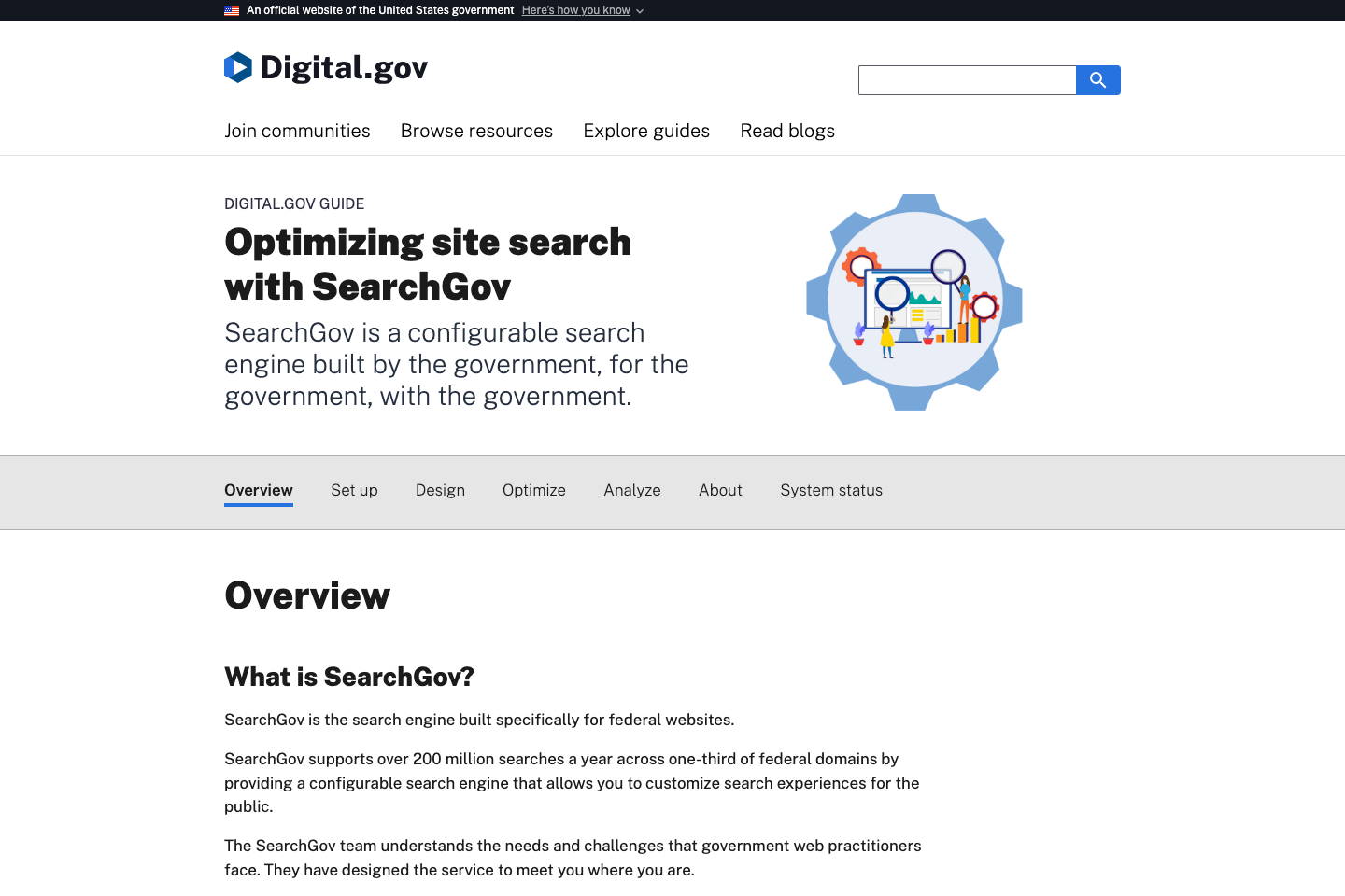 Search.gov Jobs documentation page