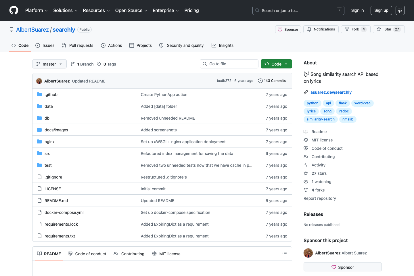 SearchLy documentation page