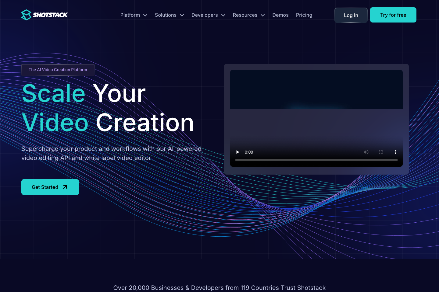 Shotstack documentation page