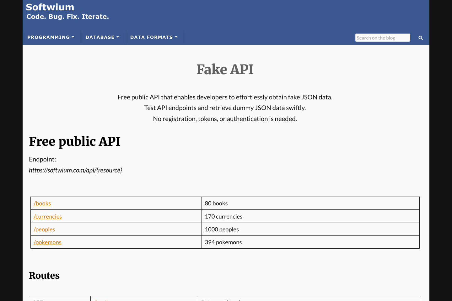 Softwium documentation page