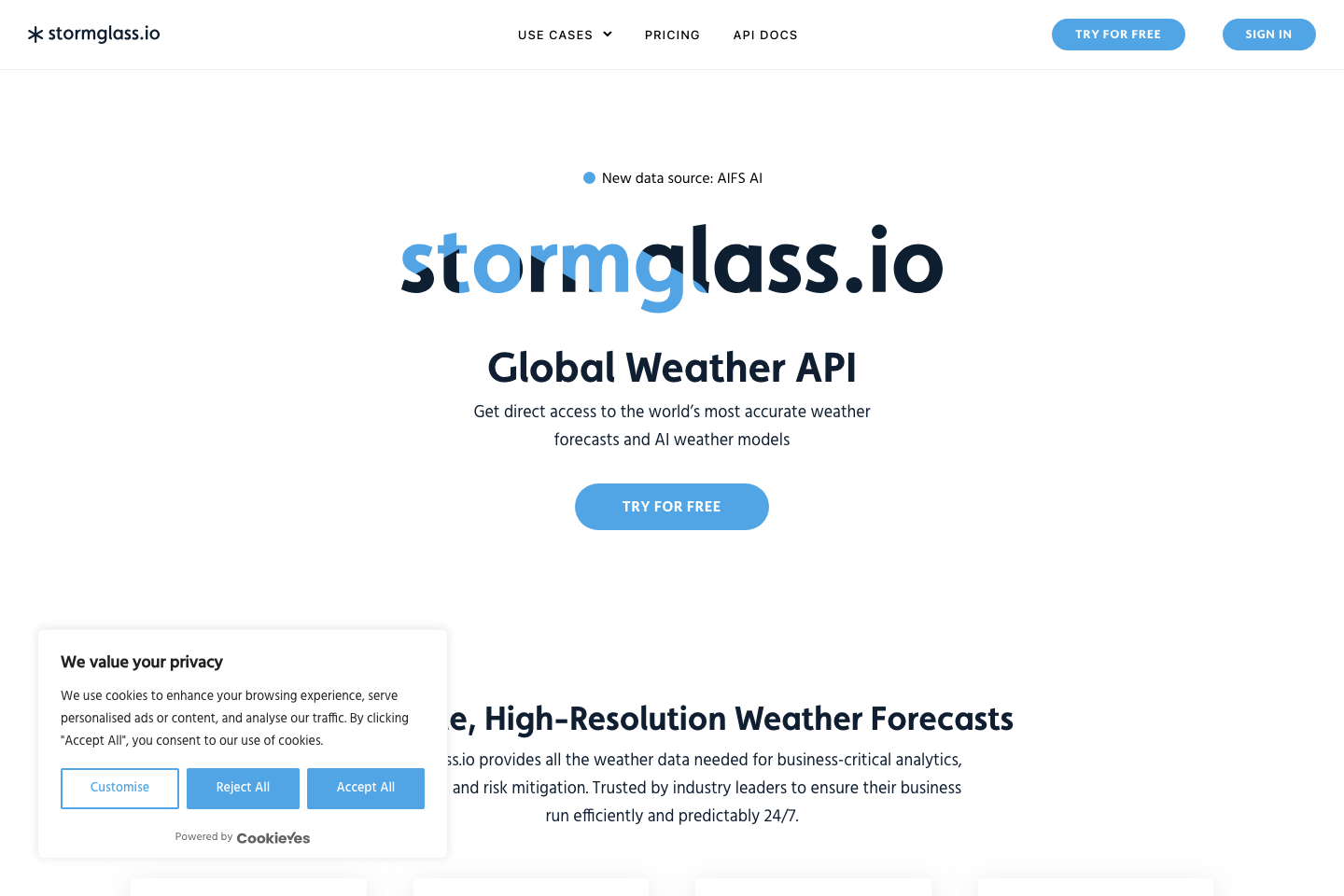 Storm Glass documentation page