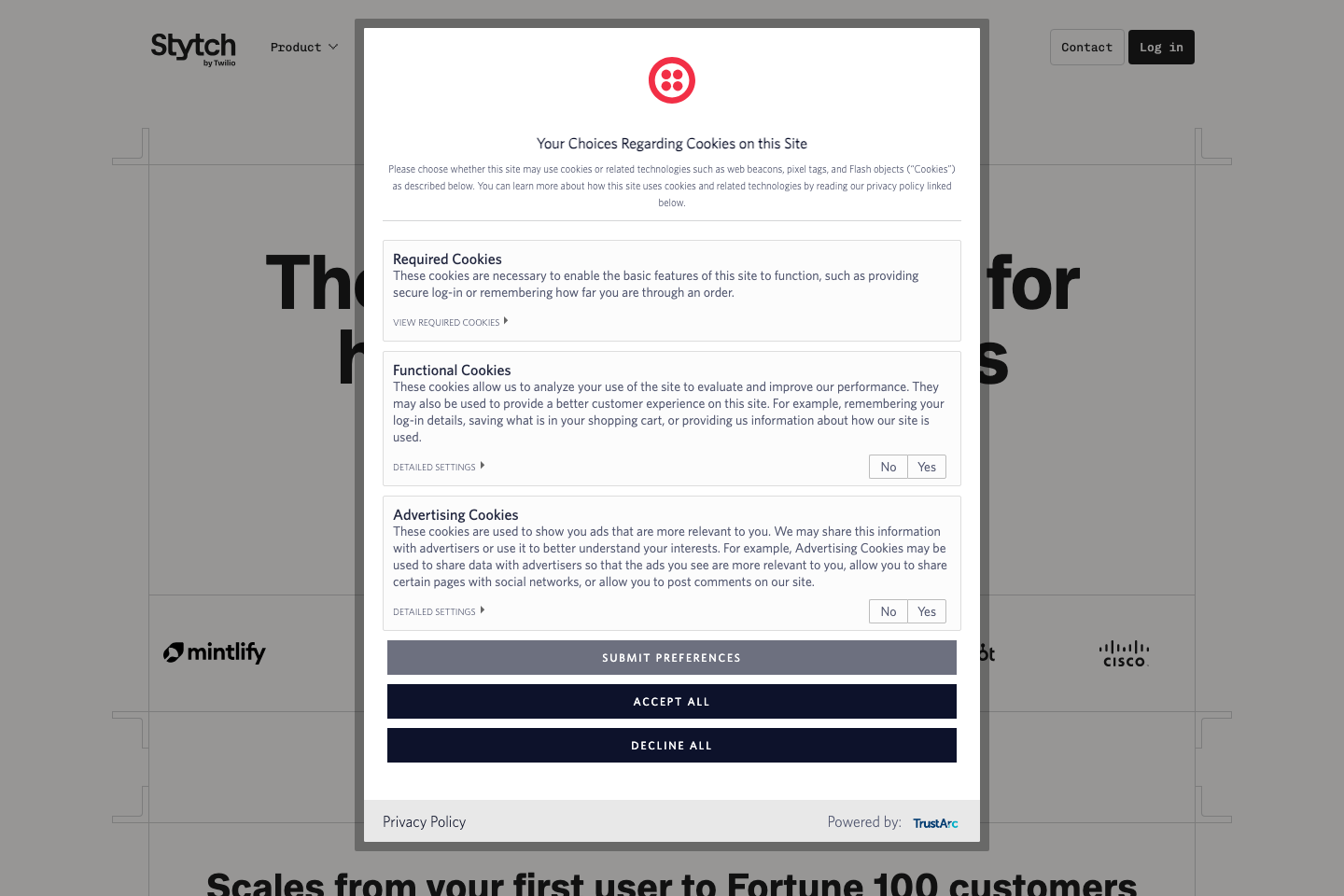 Stytch documentation page