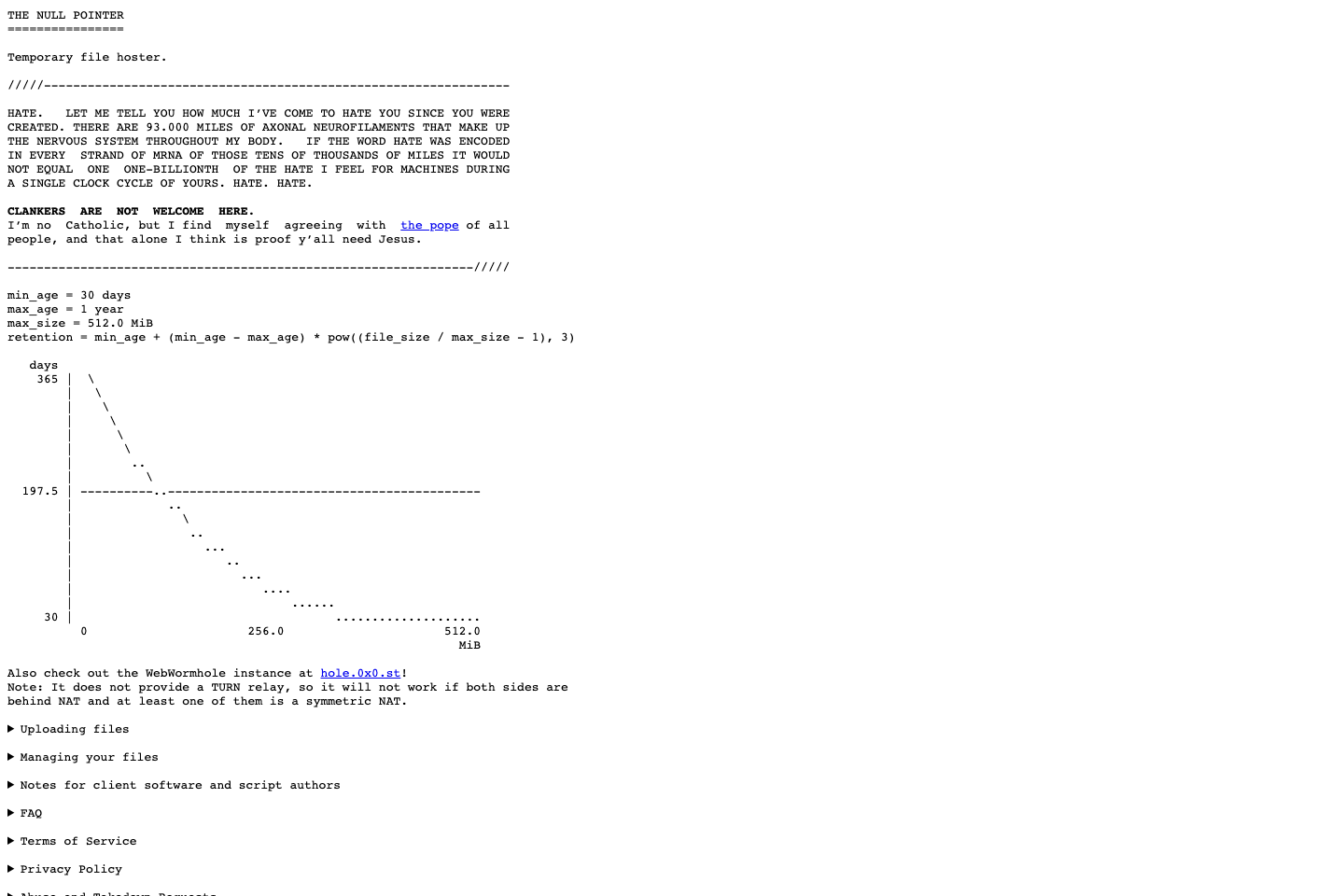 The Null Pointer documentation page