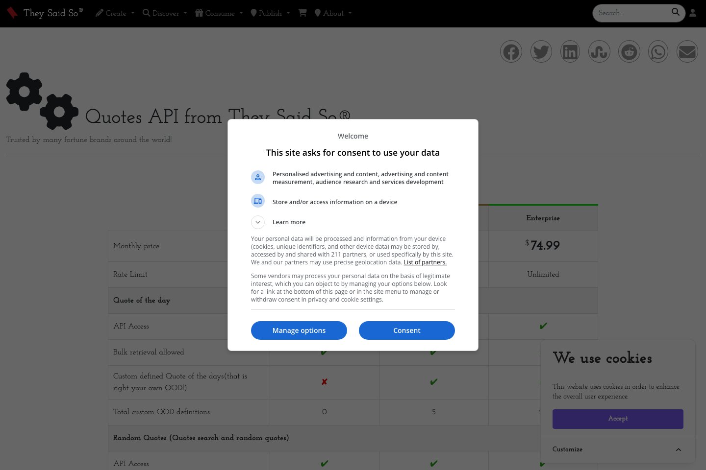 They Said So Quotes documentation page