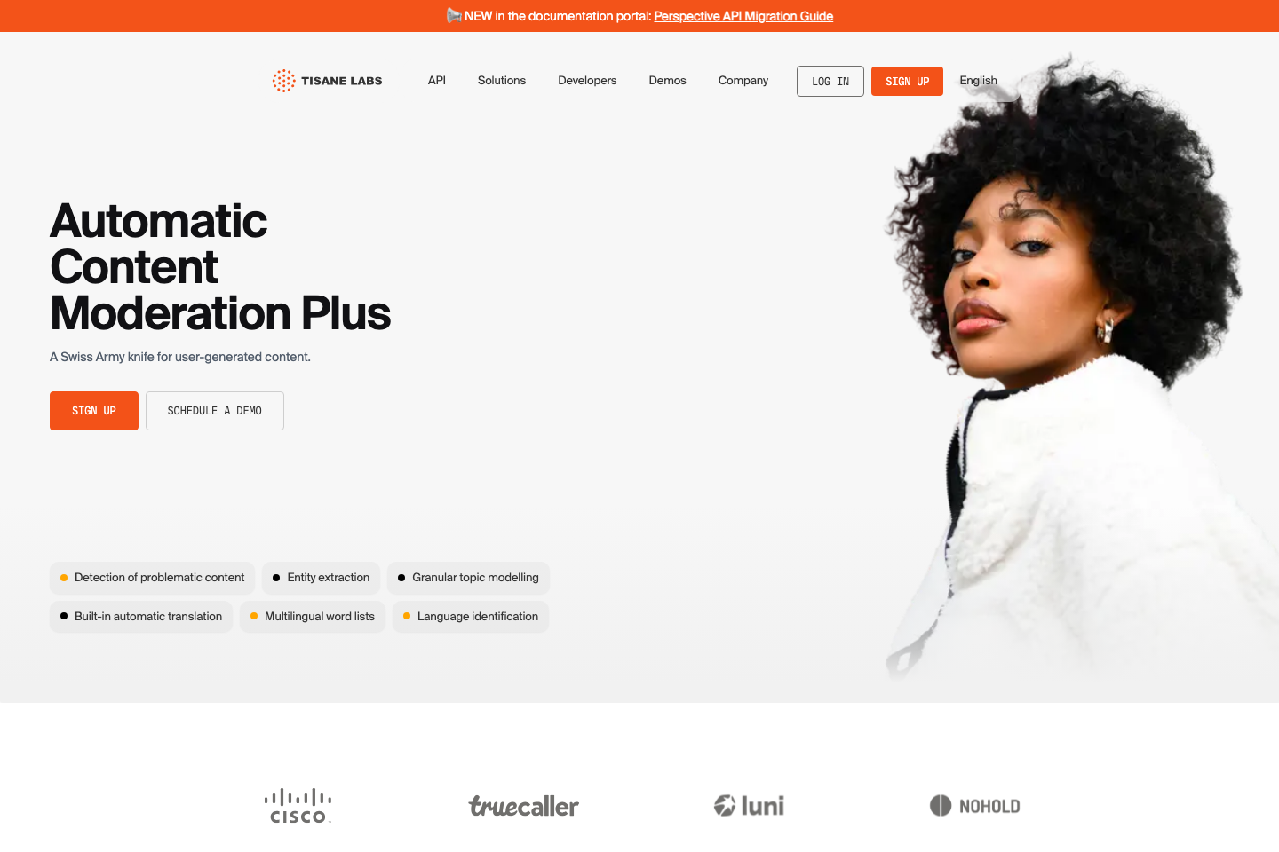 Tisane documentation page
