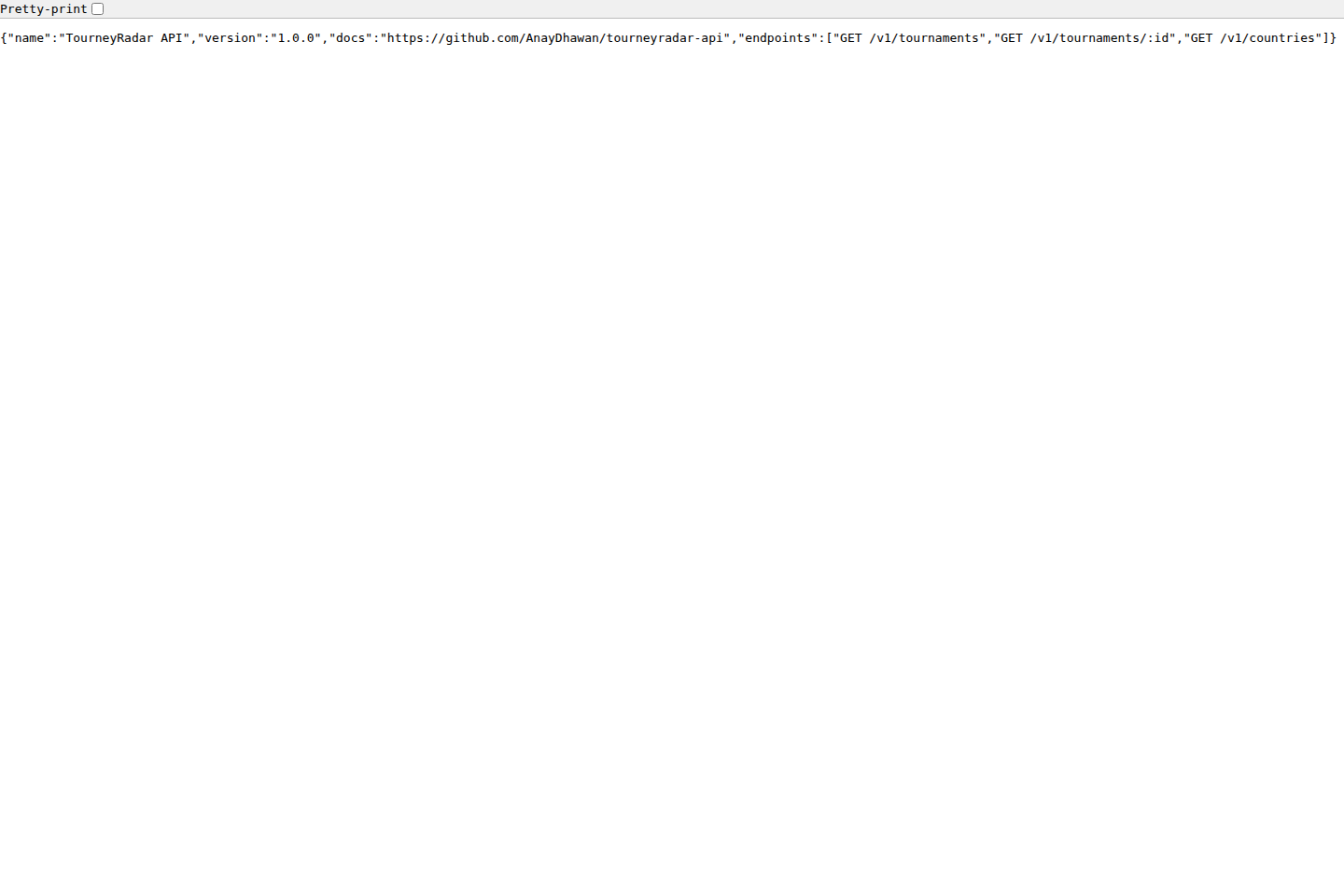 TourneyRadar documentation page
