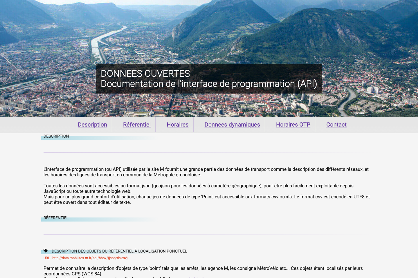 Transport for Grenoble, France documentation page