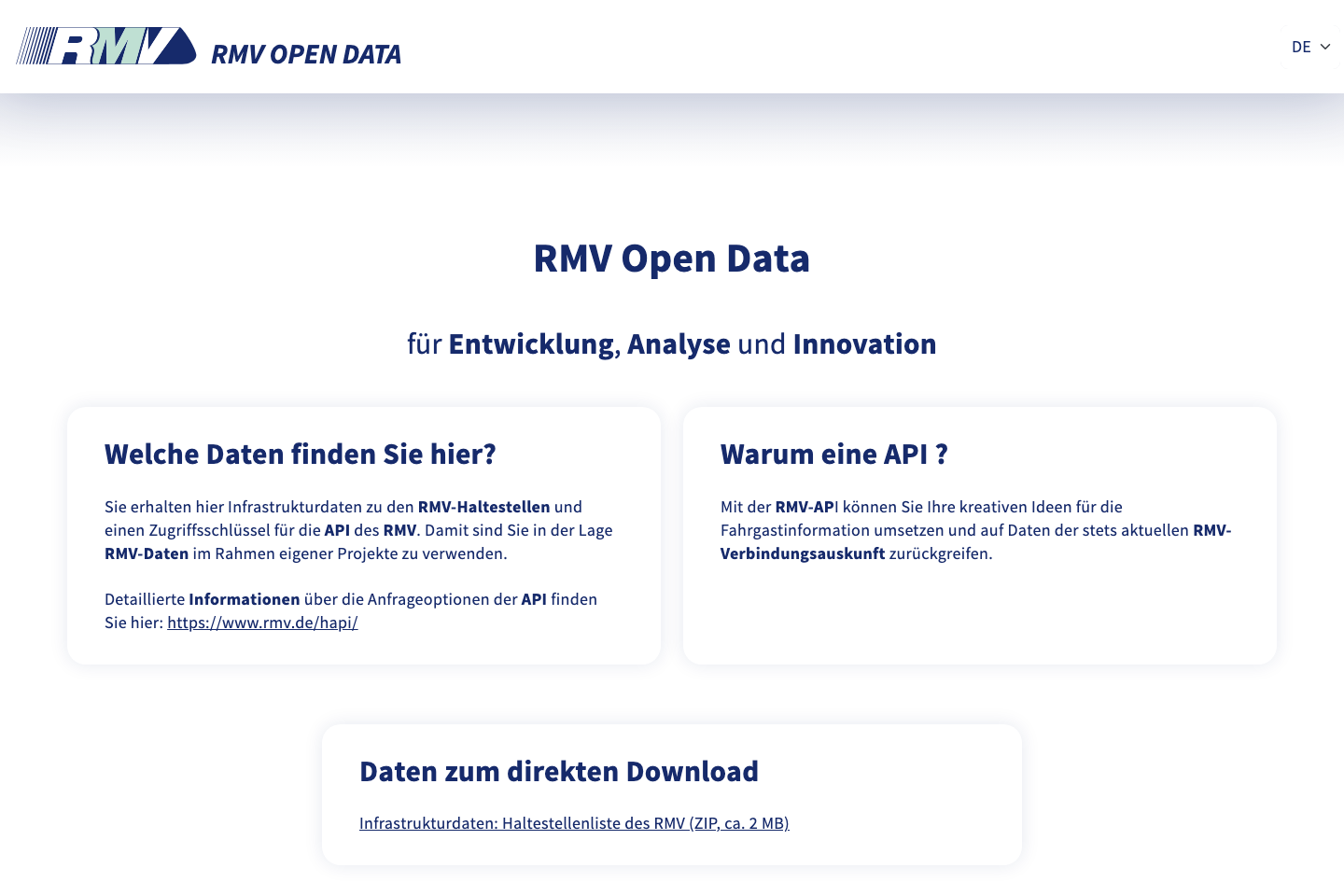 Transport for Hessen, Germany documentation page