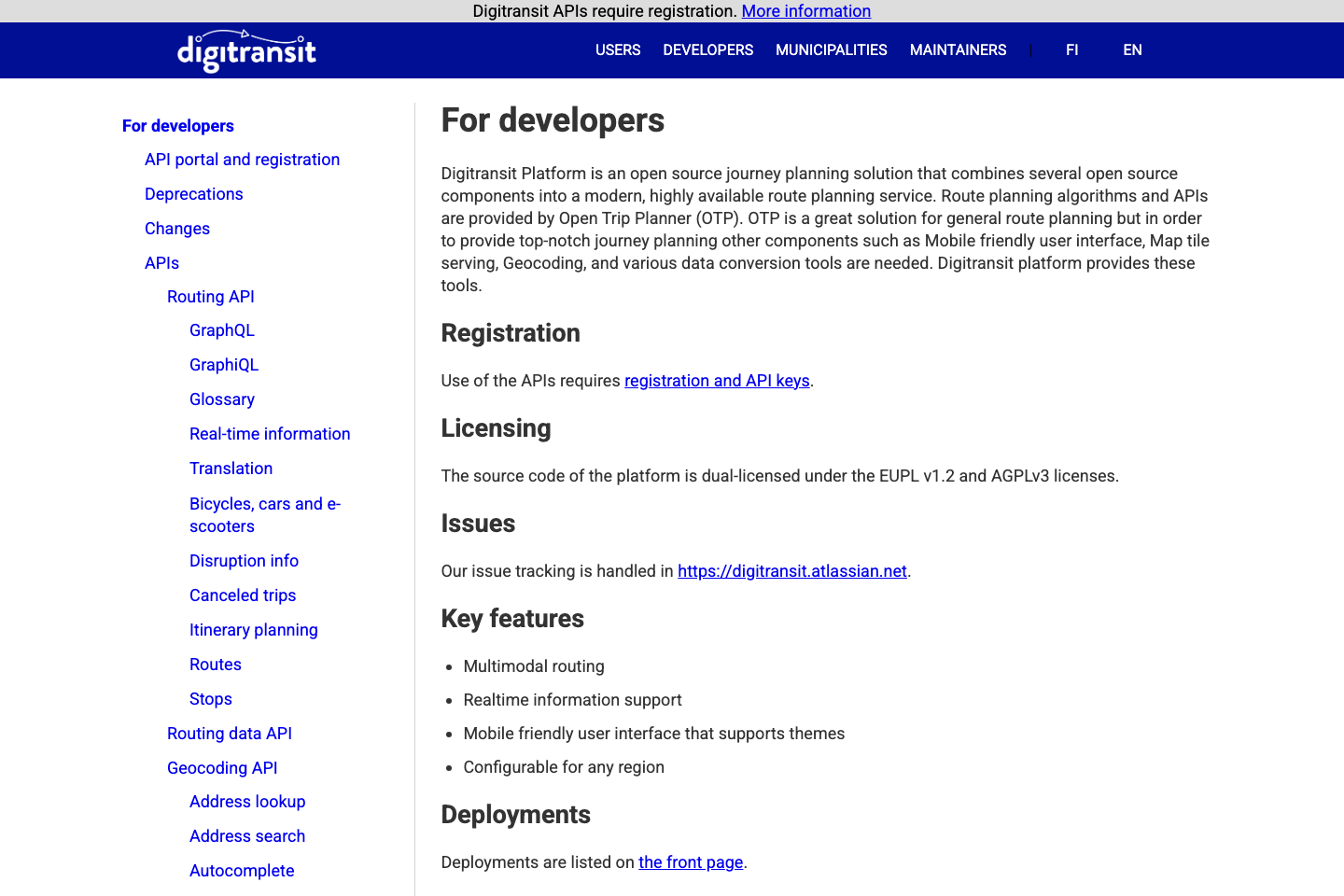 Transportation in Finland documentation page